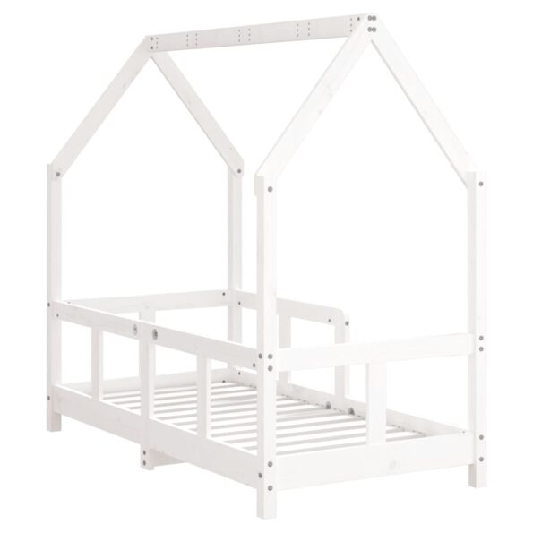 vidaXL Rám detskej postele biely 70x140 cm masívna borovica – Obrázok 6
