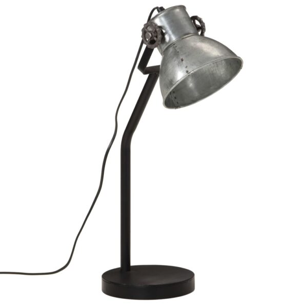 vidaXL Stolová lampa 25 W starožitná strieborná 17x17x60 cm E27 – Obrázok 2