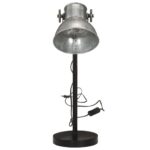 vidaXL Stolová lampa 25 W starožitná strieborná 17x17x60 cm E27 – Obrázok 3