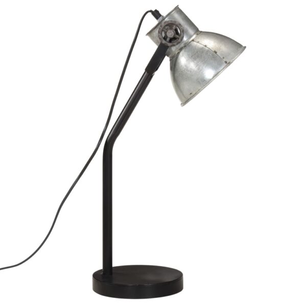 vidaXL Stolová lampa 25 W starožitná strieborná 17x17x60 cm E27 – Obrázok 4