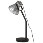 vidaXL Stolová lampa 25 W starožitná strieborná 17x17x60 cm E27 – Obrázok 5