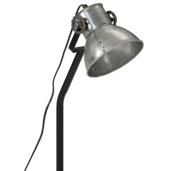 vidaXL Stolová lampa 25 W starožitná strieborná 17x17x60 cm E27 – Obrázok 8