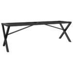 vidaXL Nohy konferenčného stolíka X-rám 140x30x43 cm oceľ – Obrázok 2