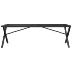 vidaXL Nohy konferenčného stolíka X-rám 140x30x43 cm oceľ – Obrázok 4