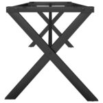 vidaXL Nohy konferenčného stolíka X-rám 140x30x43 cm oceľ – Obrázok 5