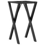 vidaXL Nohy jedálenského stola X-rám 40x40x73 cm oceľ – Obrázok 2