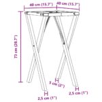vidaXL Nohy jedálenského stola X-rám 40x40x73 cm oceľ – Obrázok 9