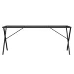 vidaXL Nohy jedálenského stola X-rám 160x80x73 cm oceľ – Obrázok 4
