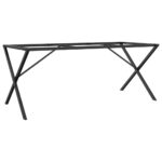 vidaXL Nohy jedálenského stola X-rám 160x80x73 cm oceľ – Obrázok 6