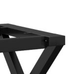 vidaXL Nohy jedálenského stola X-rám 160x80x73 cm oceľ – Obrázok 7