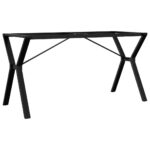 vidaXL Nohy jedálenského stola Y-rám 140x60x73 cm oceľ – Obrázok 6