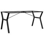 vidaXL Nohy jedálenského stola Y-rám 160x80x73 cm oceľ – Obrázok 6