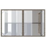 vidaXL Záhradný stôl so sklenenou doskou sivý 110x68x70 cm polyratan – Obrázok 7