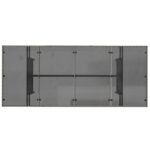 vidaXL Záhradný stôl so sklenenou doskou sivý 190x80x75 cm polyratan – Obrázok 7