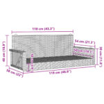 vidaXL Hojdacia lavica hnedá 119x56x48 cm polyratan – Obrázok 9