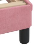 vidaXL Posteľ s matracom Dover ružový 90x200 cm zamat – Obrázok 6