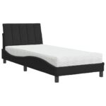 vidaXL Posteľ s matracom Hanko čierny 80x200 cm zamat – Obrázok 2