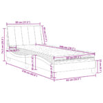 vidaXL Posteľ s matracom Hanko čierny 80x200 cm zamat – Obrázok 11