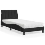 vidaXL Posteľ s matracom Hanko čierny 80x200 cm zamat