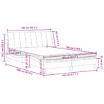 vidaXL Posteľný rám s matracom bledosivý 140x190 cm zamat – Obrázok 11