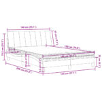 vidaXL Posteľný rám s matracom tmavosivý 140x190 cm zamat – Obrázok 11
