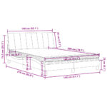 vidaXL Posteľ s matracom Hanko čierny 140x200 cm zamat – Obrázok 11