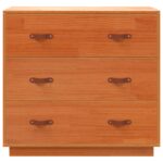vidaXL Komoda voskovohnedá 80x40x75 cm borovicový masív – Obrázok 7