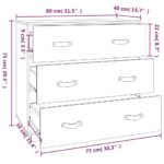vidaXL Komoda voskovohnedá 80x40x75 cm borovicový masív – Obrázok 11