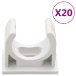 vidaXL Káblové rozvody so sponami Ø20 mm 10 m PVC – Obrázok 3