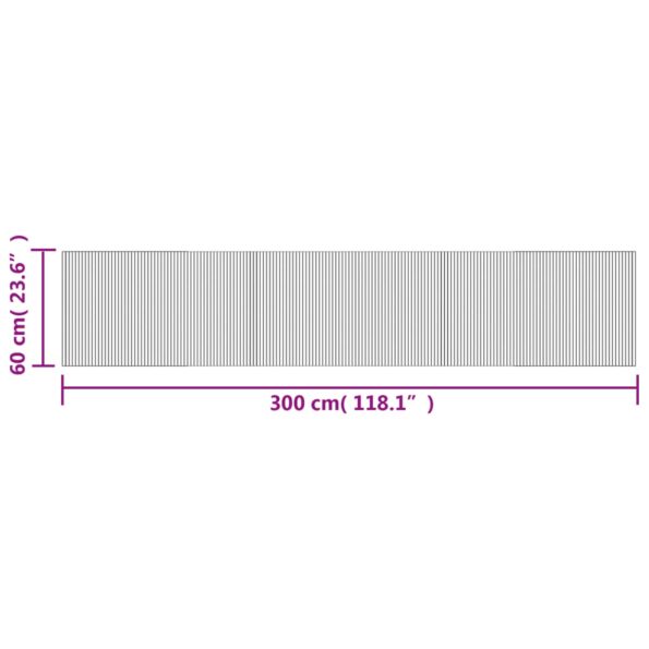 vidaXL Koberec obdĺžnikový hnedý 60x300 cm bambus – Obrázok 8