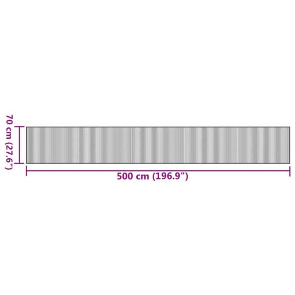 vidaXL Koberec obdĺžnikový hnedý 70x500 cm bambus – Obrázok 8
