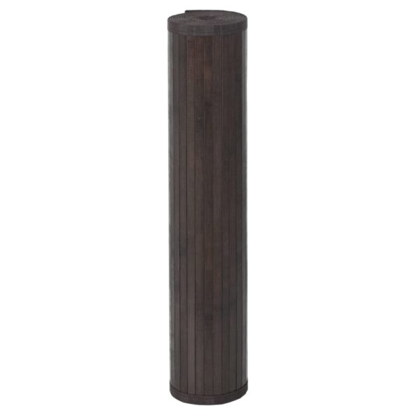 vidaXL Koberec štvorcový tmavohnedý 100x100 cm bambus – Obrázok 3