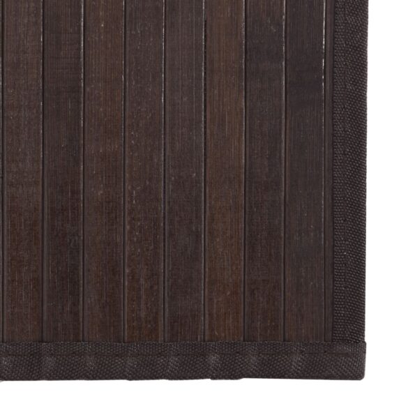 vidaXL Koberec štvorcový tmavohnedý 100x100 cm bambus – Obrázok 6