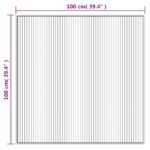 vidaXL Koberec štvorcový tmavohnedý 100x100 cm bambus – Obrázok 8