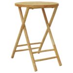 vidaXL Skladací záhradný stôl Ø55x75 cm bambus – Obrázok 2