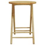 vidaXL Skladací záhradný stôl Ø55x75 cm bambus – Obrázok 5