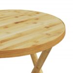 vidaXL Skladací záhradný stôl Ø55x75 cm bambus – Obrázok 8
