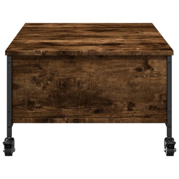 vidaXL Konferenčný stolík+kolieska, tmavý dub 91x55x34 cm – Obrázok 8