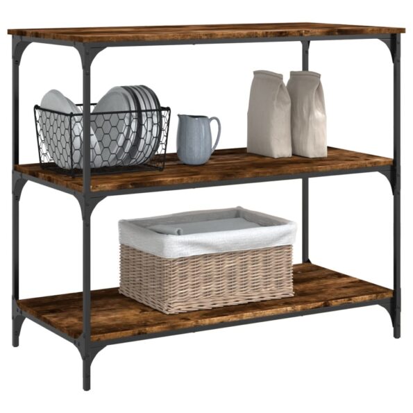vidaXL Kuchynský vozík dymový dub 102x50x95 cm kompozitné drevo – Obrázok 5