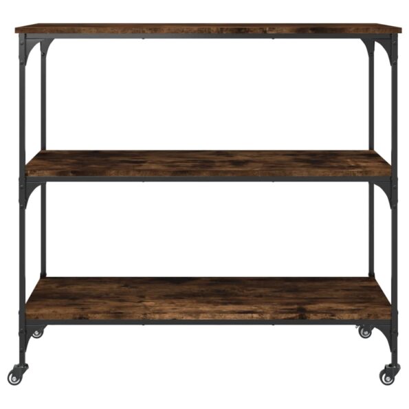 vidaXL Kuchynský vozík dymový dub 102x50x95 cm kompozitné drevo – Obrázok 7