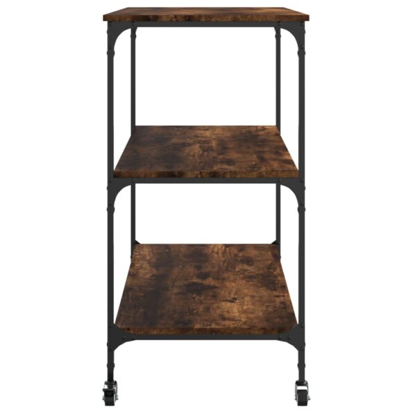 vidaXL Kuchynský vozík dymový dub 102x50x95 cm kompozitné drevo – Obrázok 8