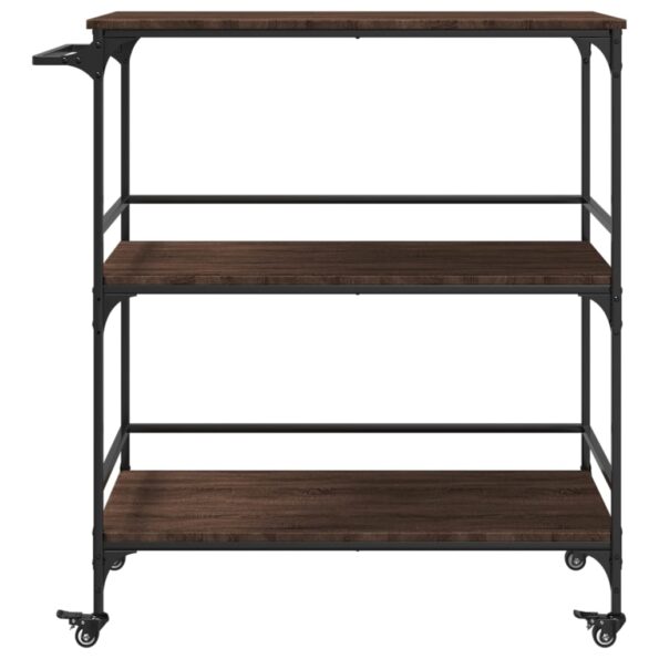 vidaXL Kuchynský vozík hnedý dub 100,5x50x105 cm kompozitné drevo – Obrázok 7