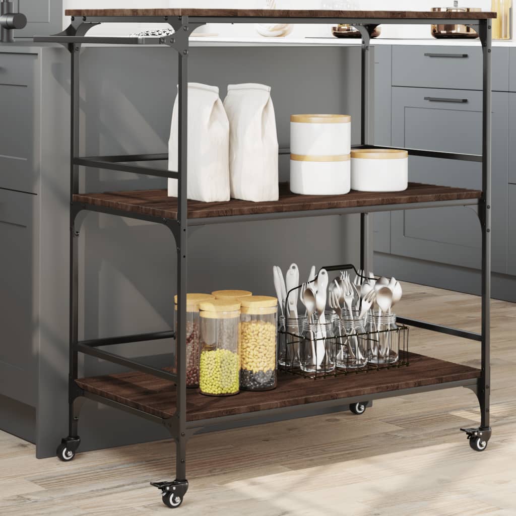 VXL8721012376311_m_en_hd_1.jpg vidaXL Kuchynský vozík hnedý dub 100,5x50x105 cm kompozitné drevo – Obrázok 1