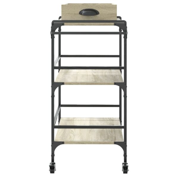 vidaXL Kuchynský vozík, dub sonoma 81,5x41x92,5 cm, kompozitné drevo – Obrázok 8