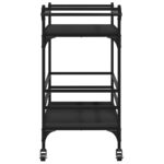 vidaXL Kuchynský vozík čierny 82x40x78,5 cm kompozitné drevo – Obrázok 8