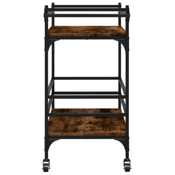vidaXL Kuchynský vozík dymový dub 82x40x78,5 cm kompozitné drevo – Obrázok 8