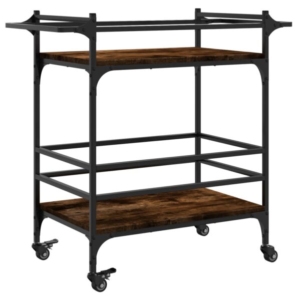 vidaXL Kuchynský vozík dymový dub 82x40x78,5 cm kompozitné drevo – Obrázok 9