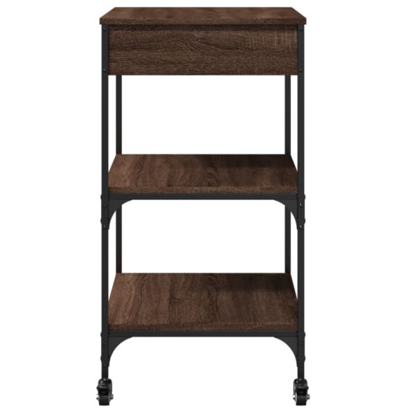 vidaXL Kuchynský vozík hnedý dub 60x48x89,5 cm kompozitné drevo – Obrázok 9