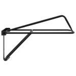 vidaXL Skladací vešiak na sedlo nástenný čierny železný – Obrázok 5