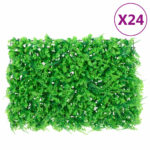  vidaXL Umelý plot z listov papradia 24 ks zelený 40x60 cm